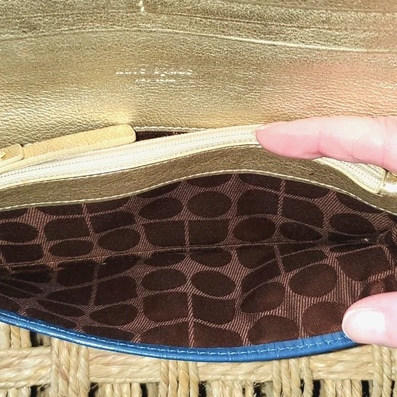 Kate Spade Navy Embossed Wallet Vintage Guc - Picture 9 of 16